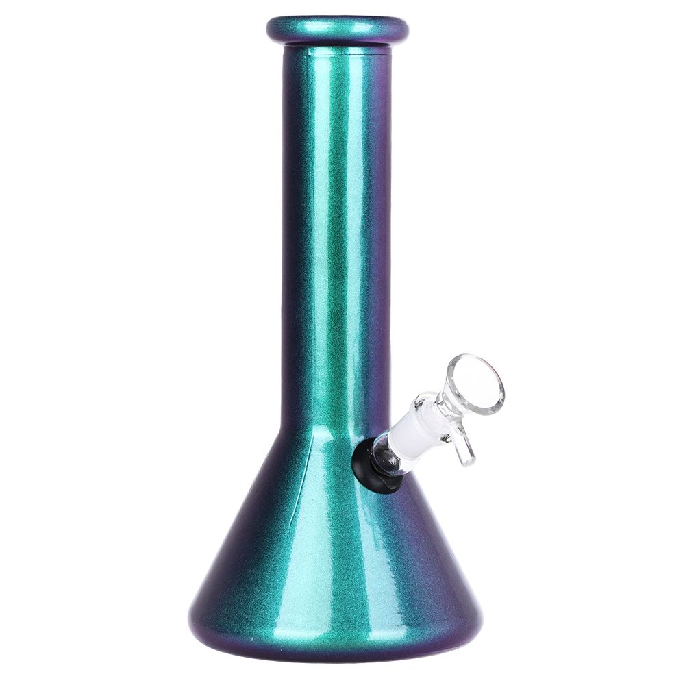 SeshGear Sparkle and Shine Beaker Glass Water Pipe - 10" / 14mm F / Colors Vary