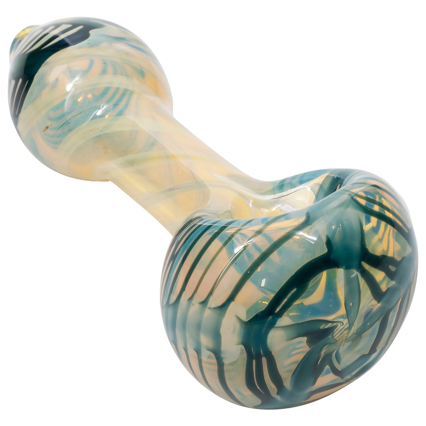 LA Pipes Twisty Cane Spoon Glass Pipe 2 Sizes & 6 Color Options