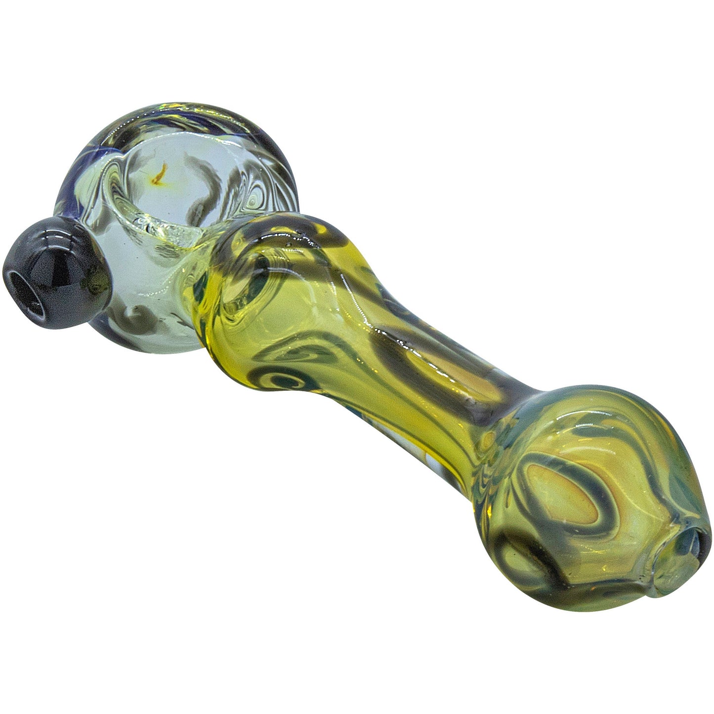 LA Pipes "Painted Warrior Spoon" Glass Pipe 5 Color Options