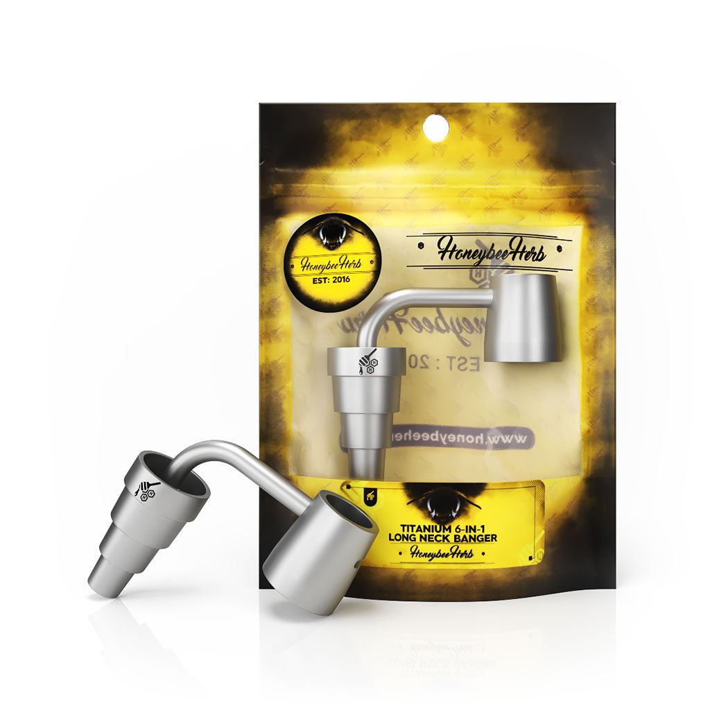 TITANIUM 6 IN 1 LONG NECK BANGER DAB NAIL 2 Color Options