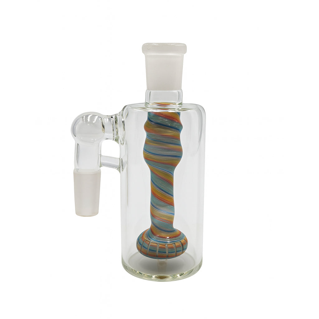Colorful Swirl Handblown Glass Showerhead Perc Ash Catcher