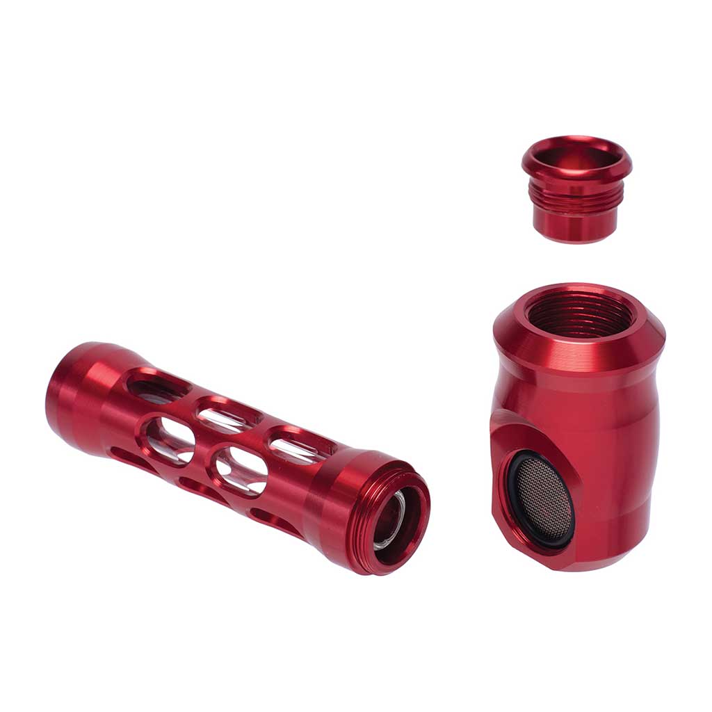 ALUMINUM GLASS PERFORATED HAND PIPE MULTIPLE COLORS