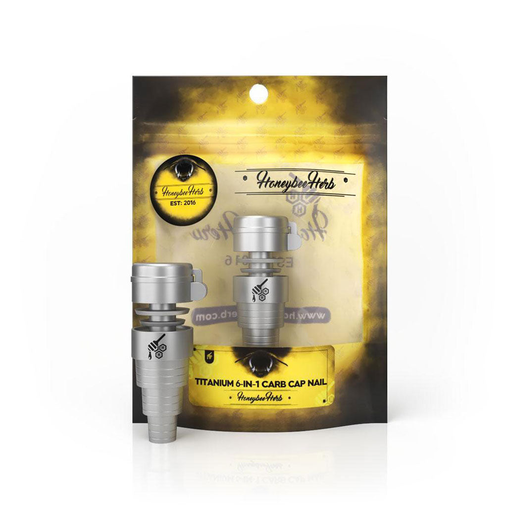 TITANIUM 6 IN 1 CARB CAP DAB NAIL 2 Color Options
