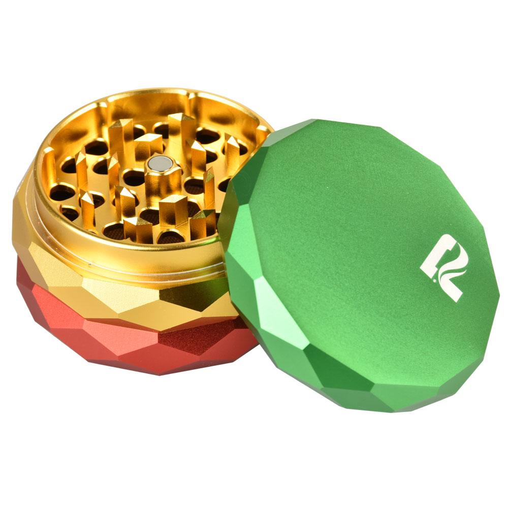 Pulsar Diamond Faceted Aluminum Herb Grinder 5 Color Options