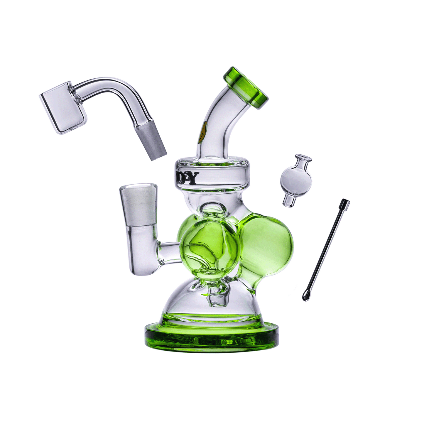 Goody Glass - Atom Mini Dab Rig 4-Piece Kit 4 Color Options Available