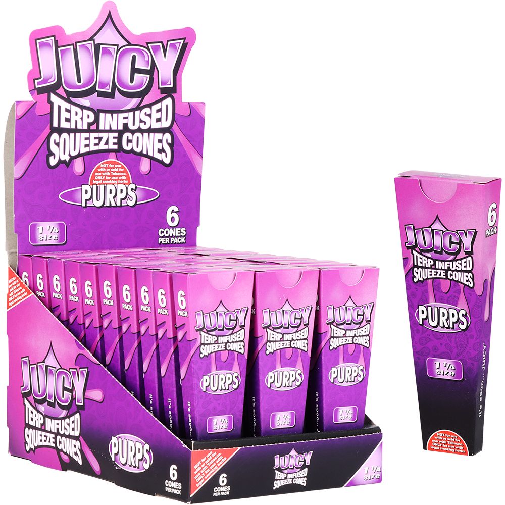 Juicy Terp Infused Squeeze Cones | Purps | 30pk Display