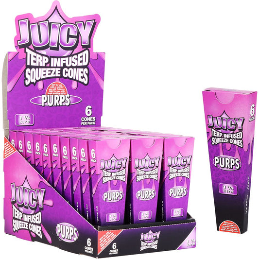 Juicy Terp Infused Squeeze Cones | Purps | 30pk Display