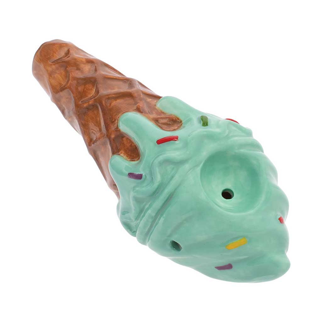ICE CREAM CERAMIC PIPE - WACKY BOWLZ TWO COLORS AVAILABLE