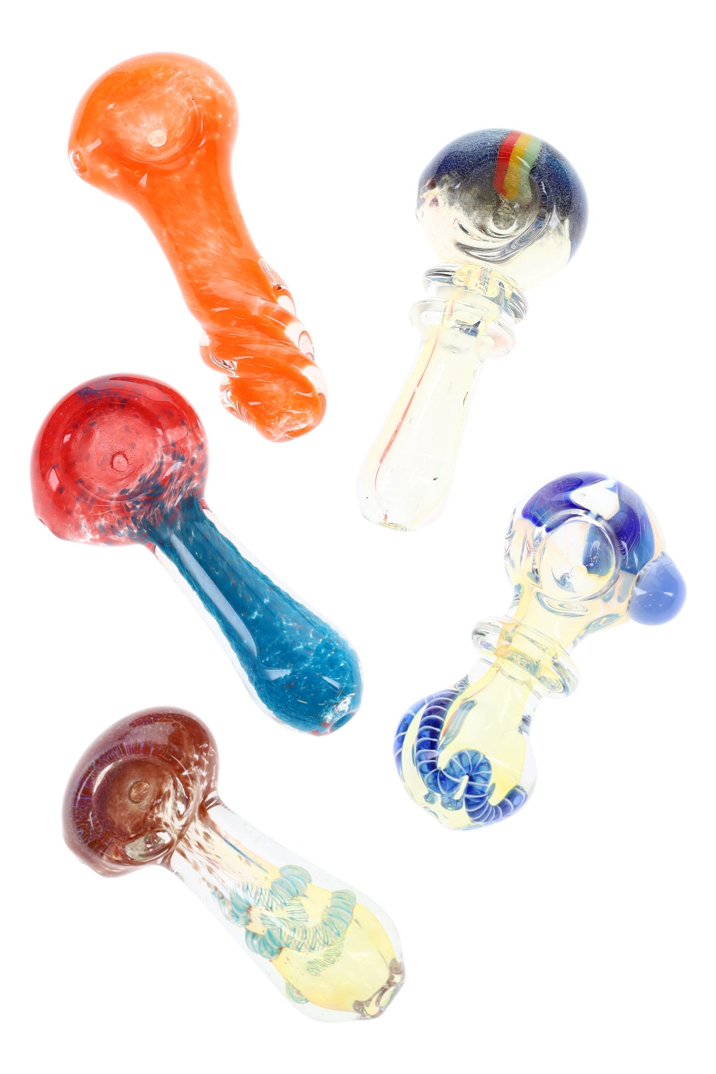Colorful Glass Spoon Pipe “Mystery Mini Mix” – 3″–3½″ – Assorted