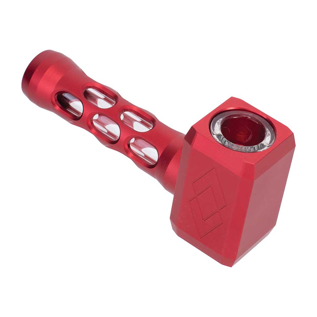 HAMMER ALUMINIUM GLASS PIPE MULTIPLE COLORS