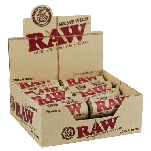 Raw Natural Hemp Wick Rolls - 20ft 20pcs