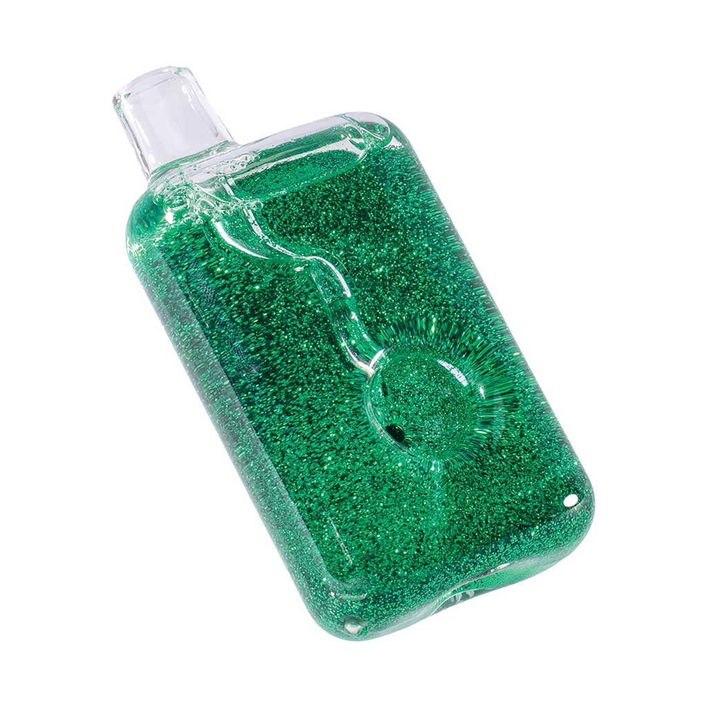 LIQUID GLITTER FREEZE SQUARE HAND PIPE MULTIPLE COLORS