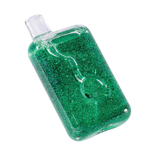 LIQUID GLITTER FREEZE SQUARE HAND PIPE MULTIPLE COLORS