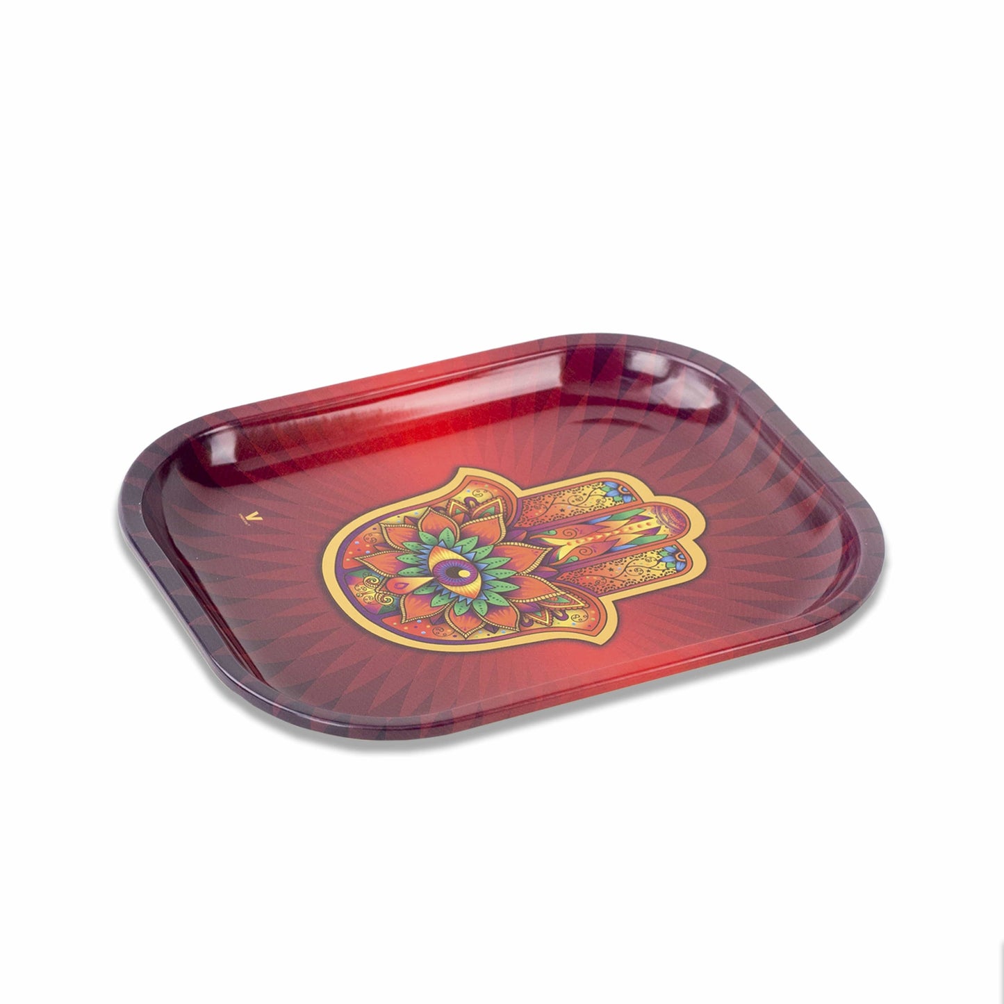 Hamsa Red Metal Tray 2 Size Options
