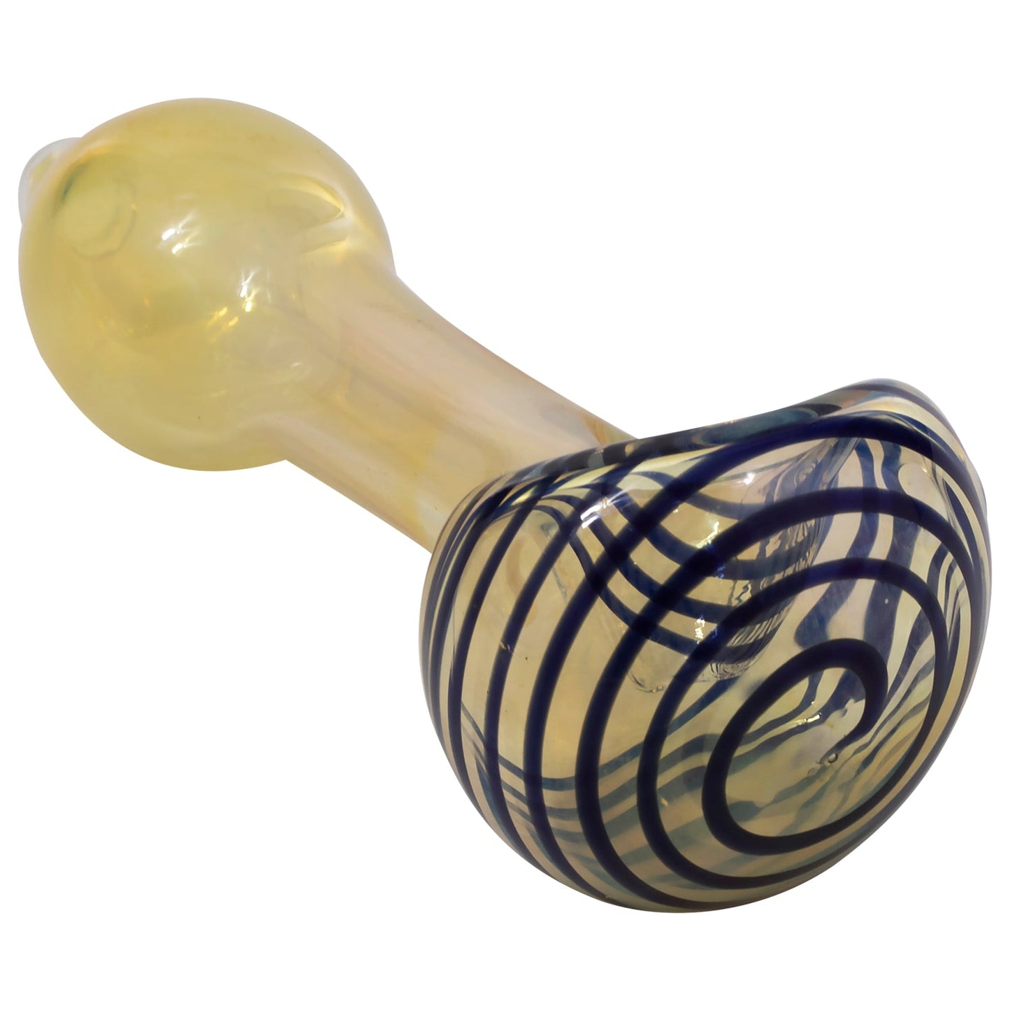 LA Pipes Spiral-Head Color Changing Glass Spoon Pipe 2 Sizes and 5 Color Options
