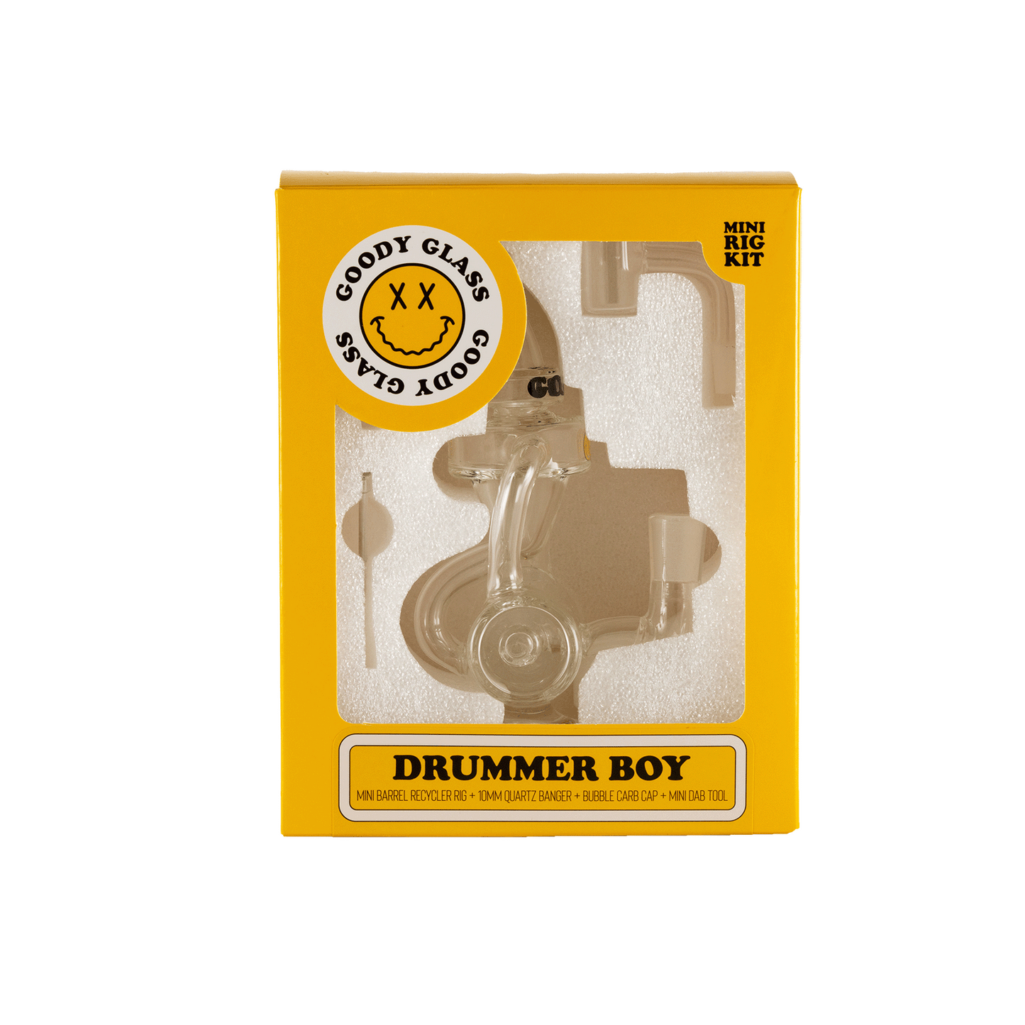 Goody Glass - Drummer Boy Mini Dab Rig 4-Piece Kit Different Color Options Available