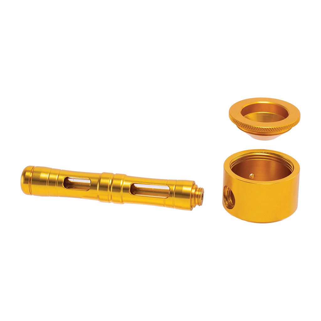 FLAT CHAMBER ALUMINUM GLASS SMOKING PIPE MULTIPLE COLORS