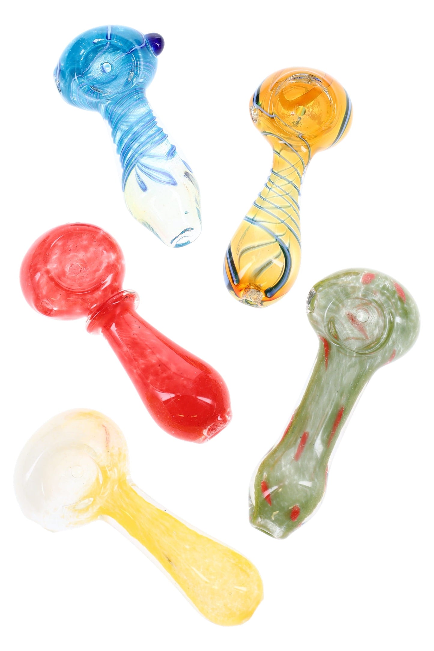 Colorful Glass Spoon Pipe “Mystery Mini Mix” – 3″–3½″ – Assorted