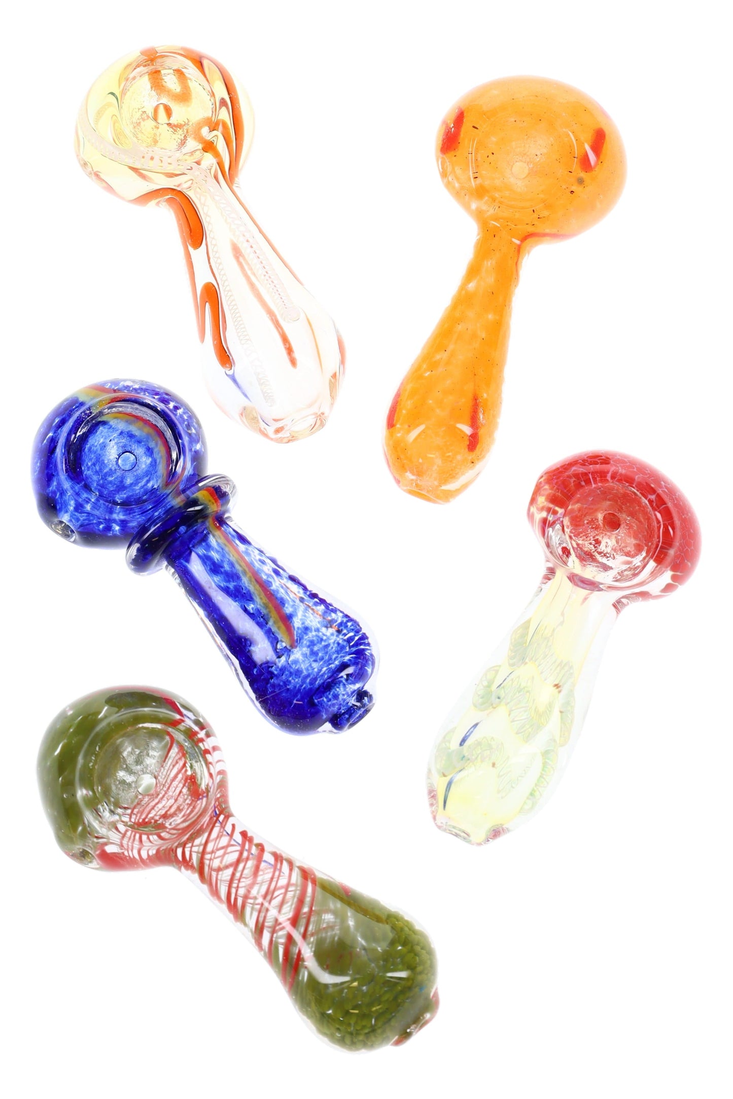 Colorful Glass Spoon Pipe “Mystery Mini Mix” – 3″–3½″ – Assorted