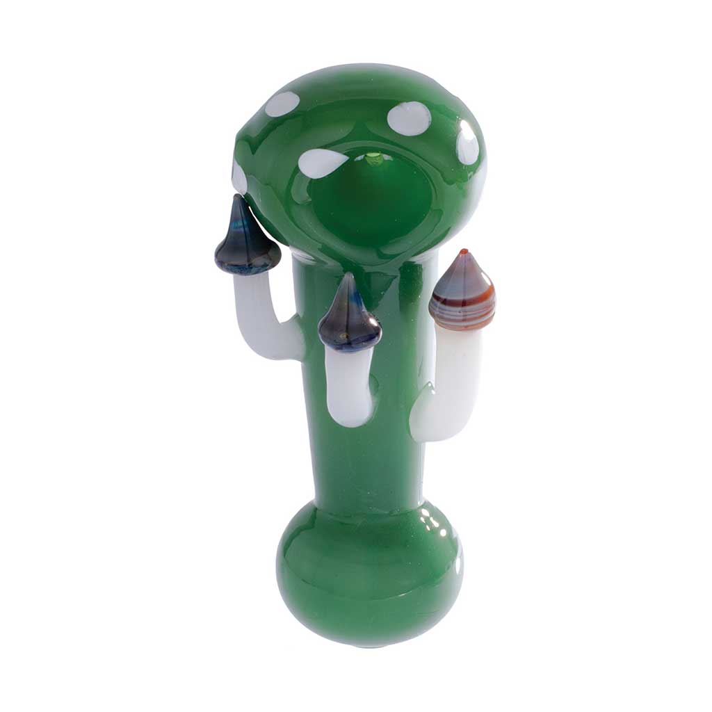 TOADSTOOL MUSHROOM GLASS HAND PIPE MULTIPLE COLORS