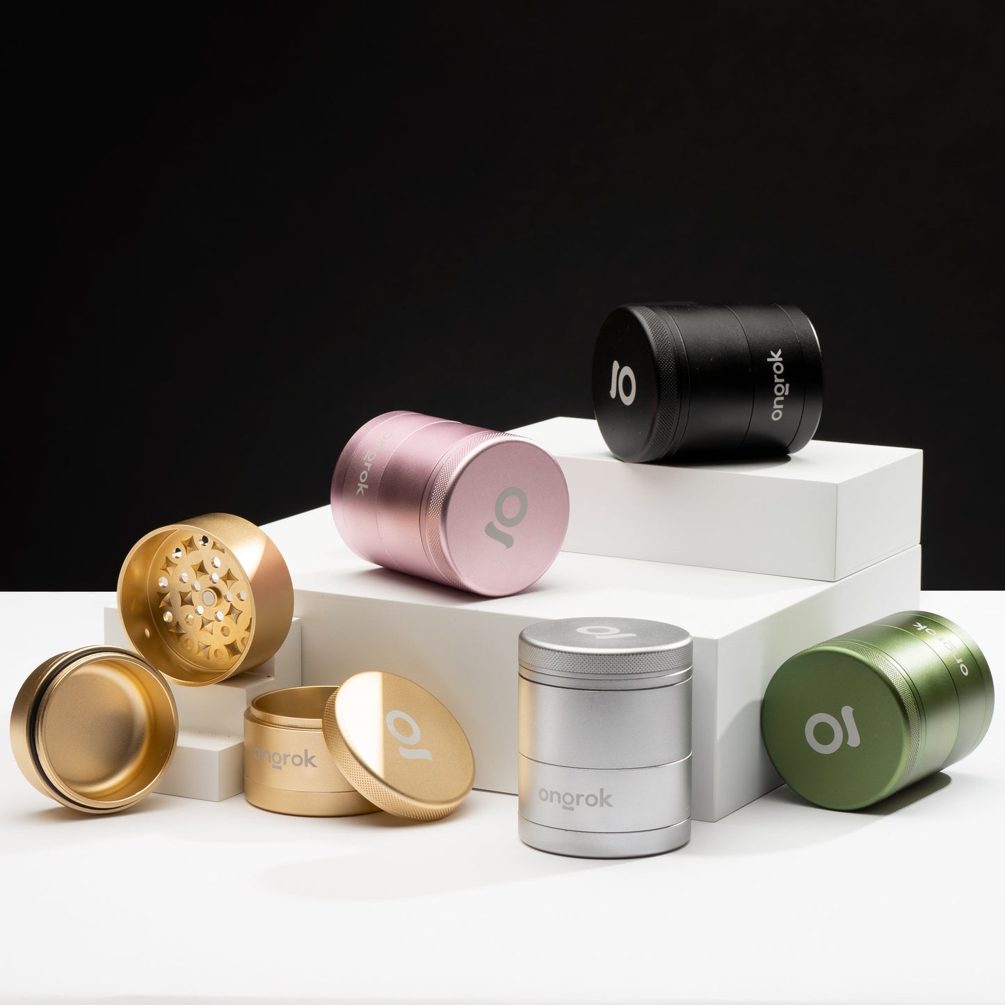 Ongrok 5 Piece Storage Grinder 5 Color Options