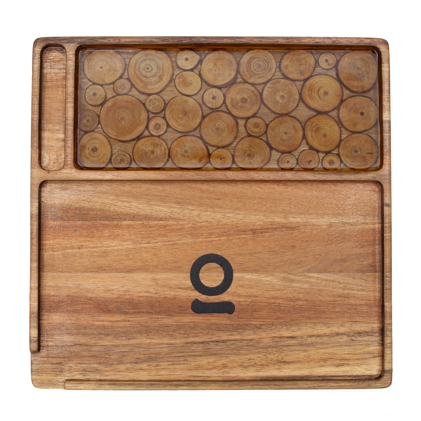 Ongrok Premium Natural Acacia Wood Tray | 9.5" x 9.5" 3 Different Styles