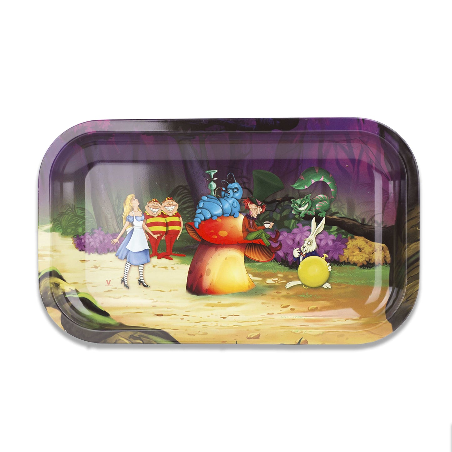 Alice Mushroom Metal Rollin' Tray 2 Size Options