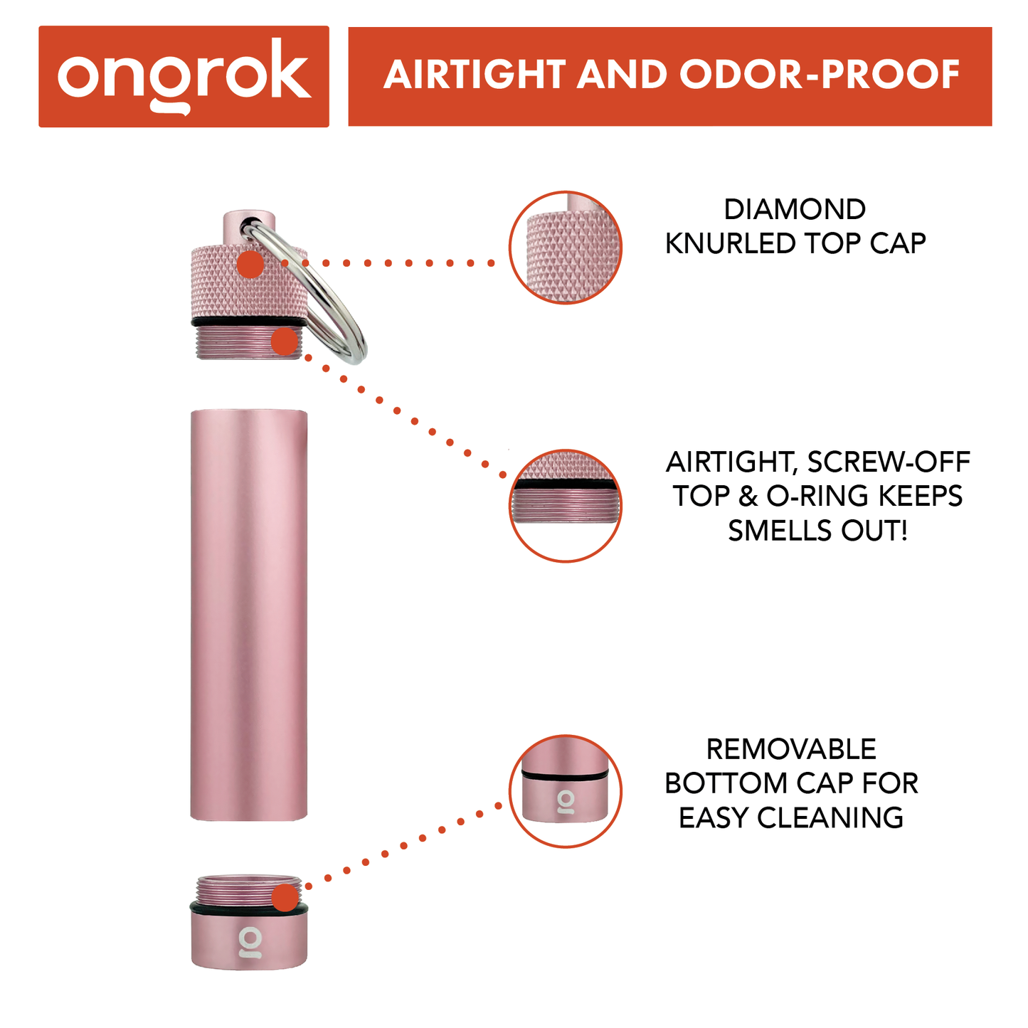 Ongrok Aluminum Storage Keychain 5 Color Options