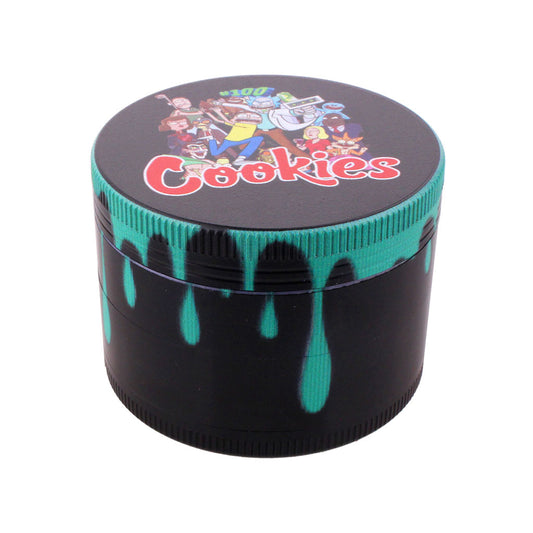 COLOR DRIP ALUMINUM 4-PIECE HERB GRINDER 6 Color Options