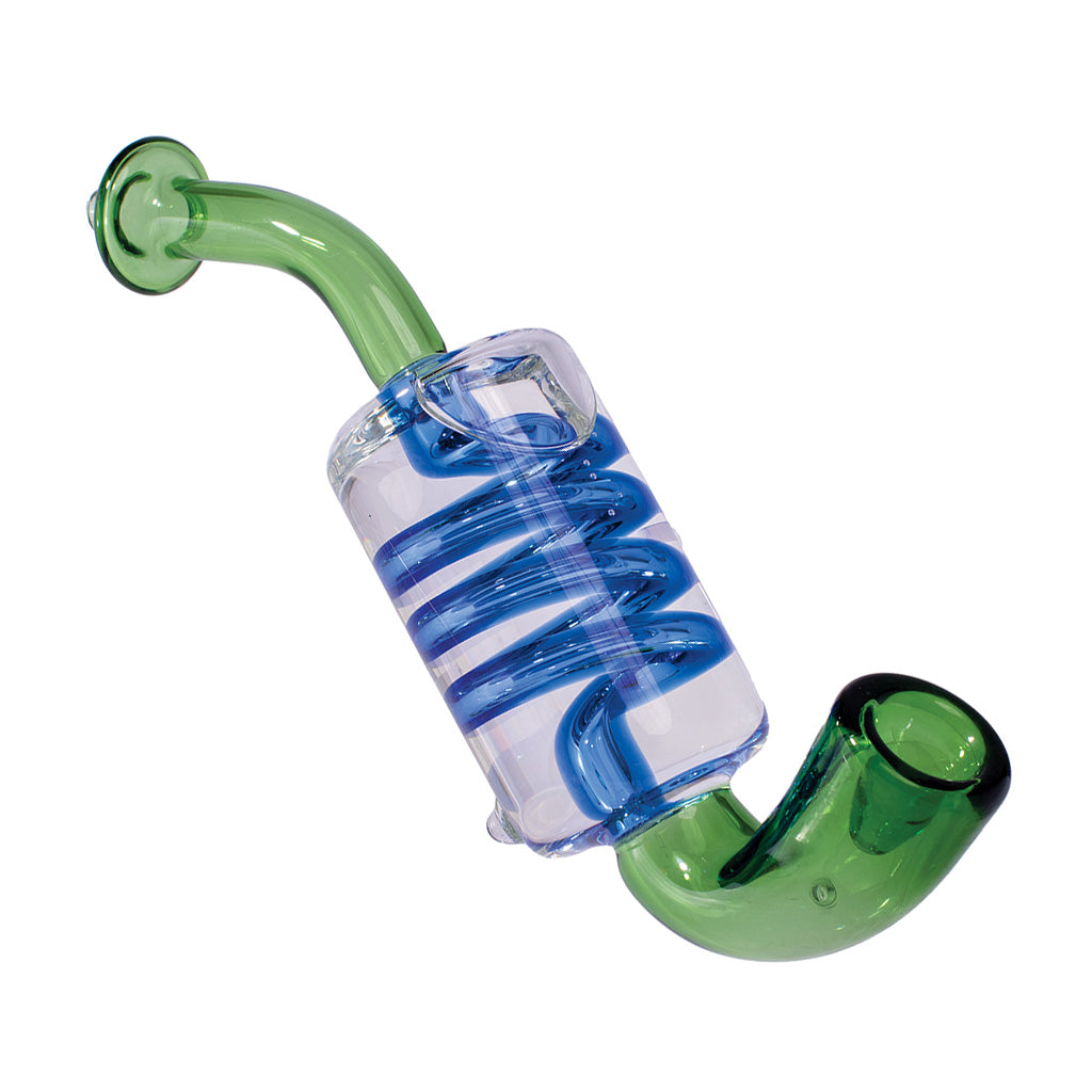 COIL GLYCERIN SHERLOCK HAND PIPE MULTIPLE COLORS
