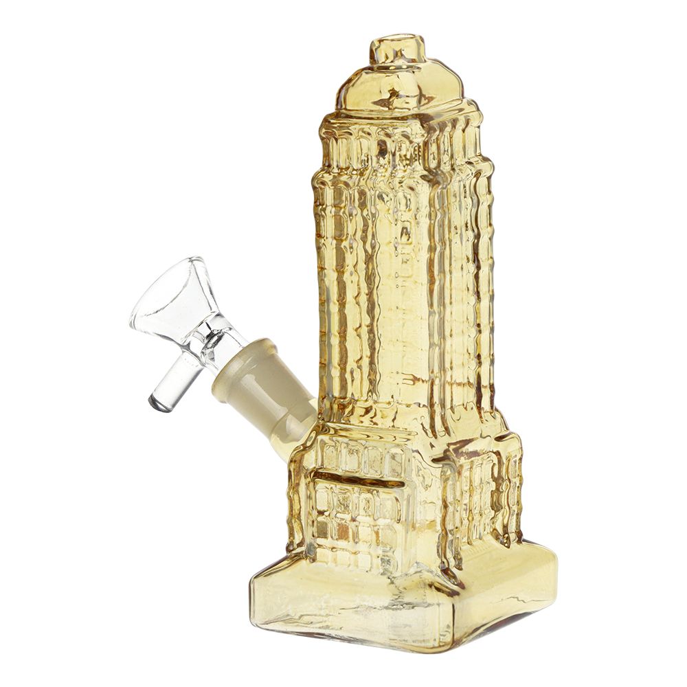 Empire State of Mind Glass Water Pipe - 6" / 14mm F / Colors Vary