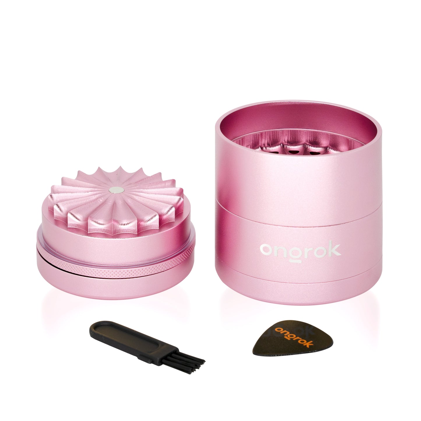 Ongrok 5 Pc Flower Tooth Storage Grinder 5 Color Options