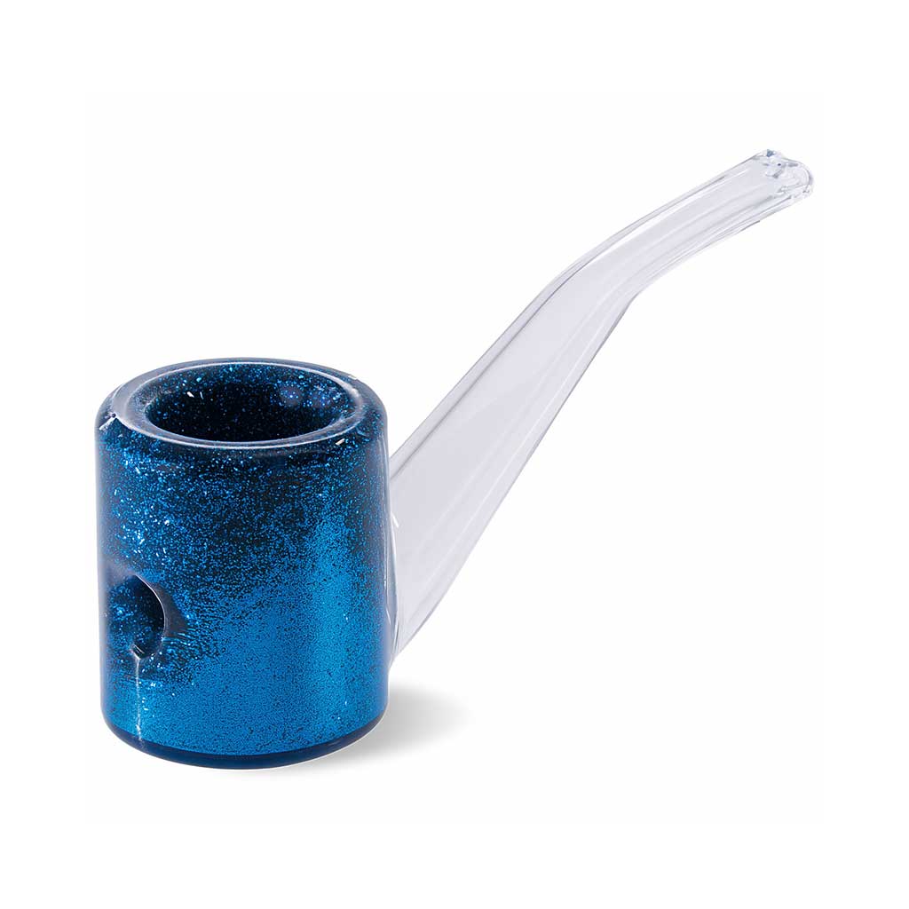LIQUID GLITTER SHERLOCK HAND PIPE MULTIPLE COLORS
