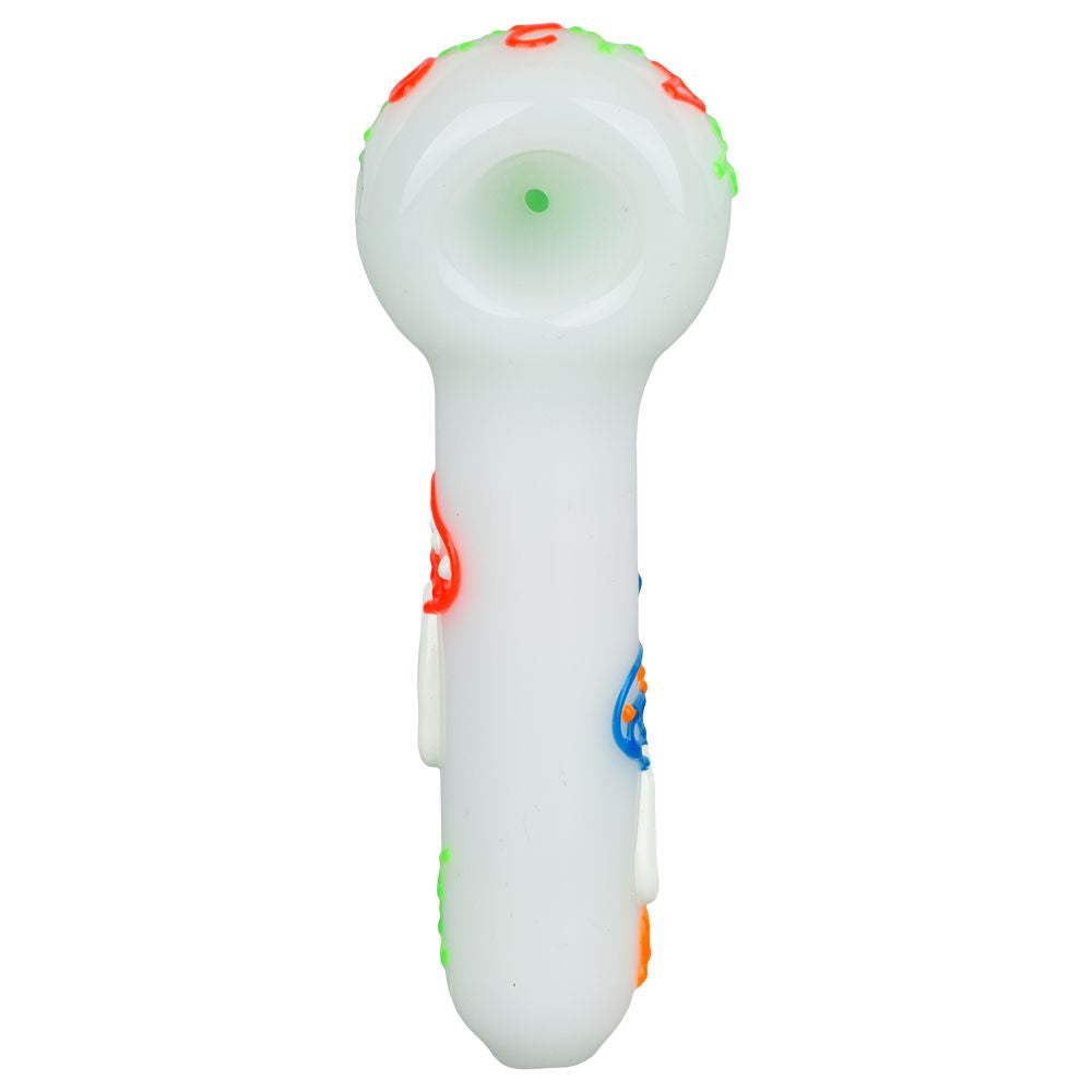 420 Painted Glow In The Dark Glass Hand Pipe - 5" / 6ct
