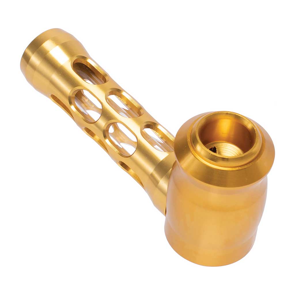 ALUMINUM GLASS PERFORATED HAND PIPE MULTIPLE COLORS