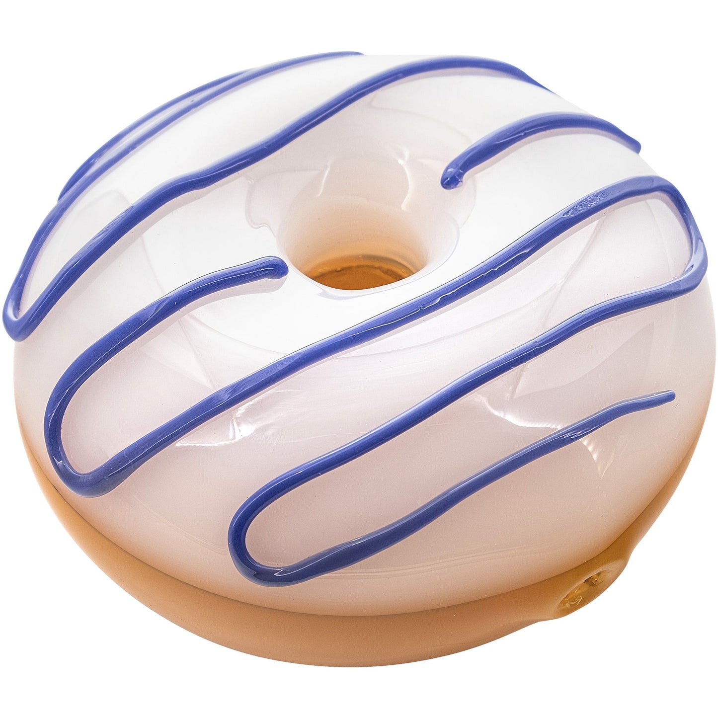 LA Pipes "Frosted Donut" Glass Pipe 6 Color Options