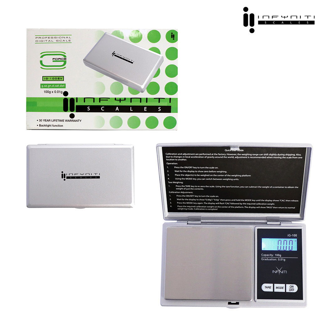 G-Force; 100g X 0.01g, Pocket Scales Different Colors Available