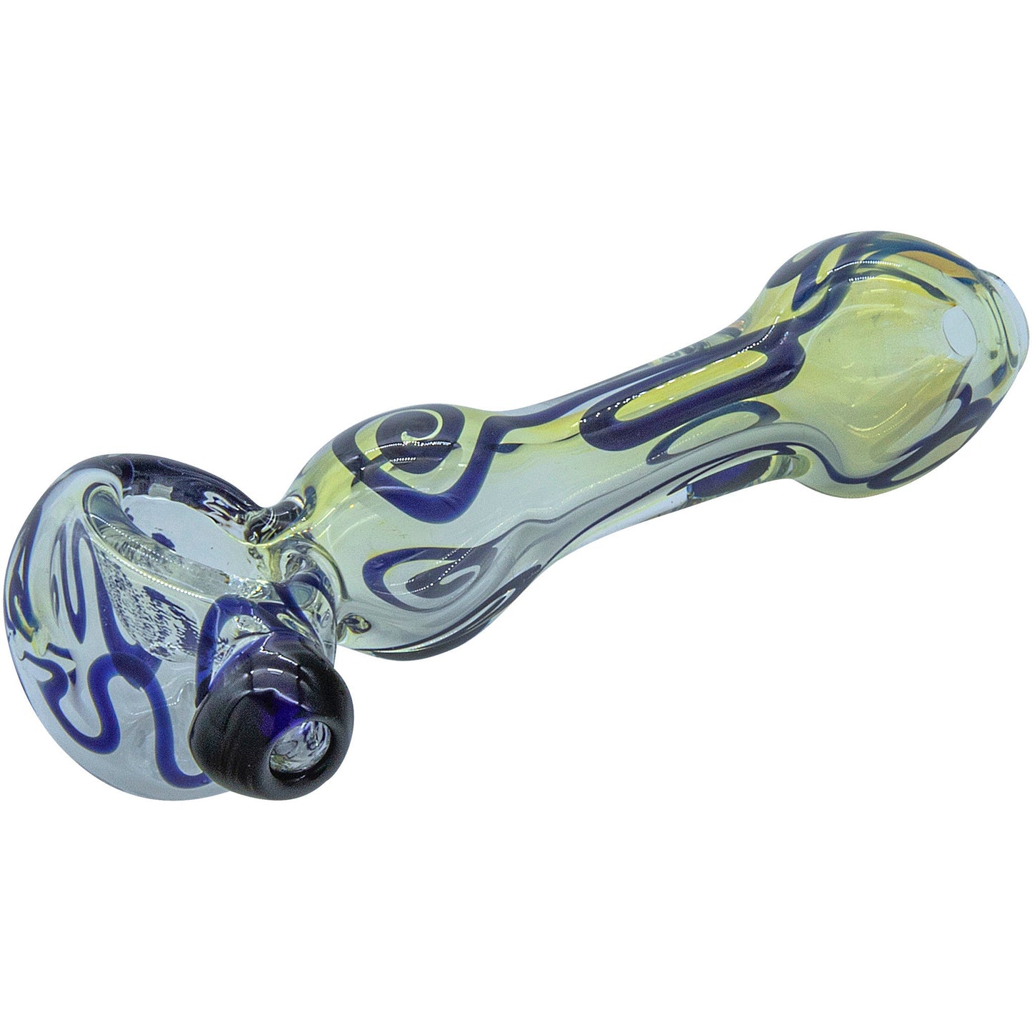 LA Pipes "Painted Warrior Spoon" Glass Pipe 5 Color Options