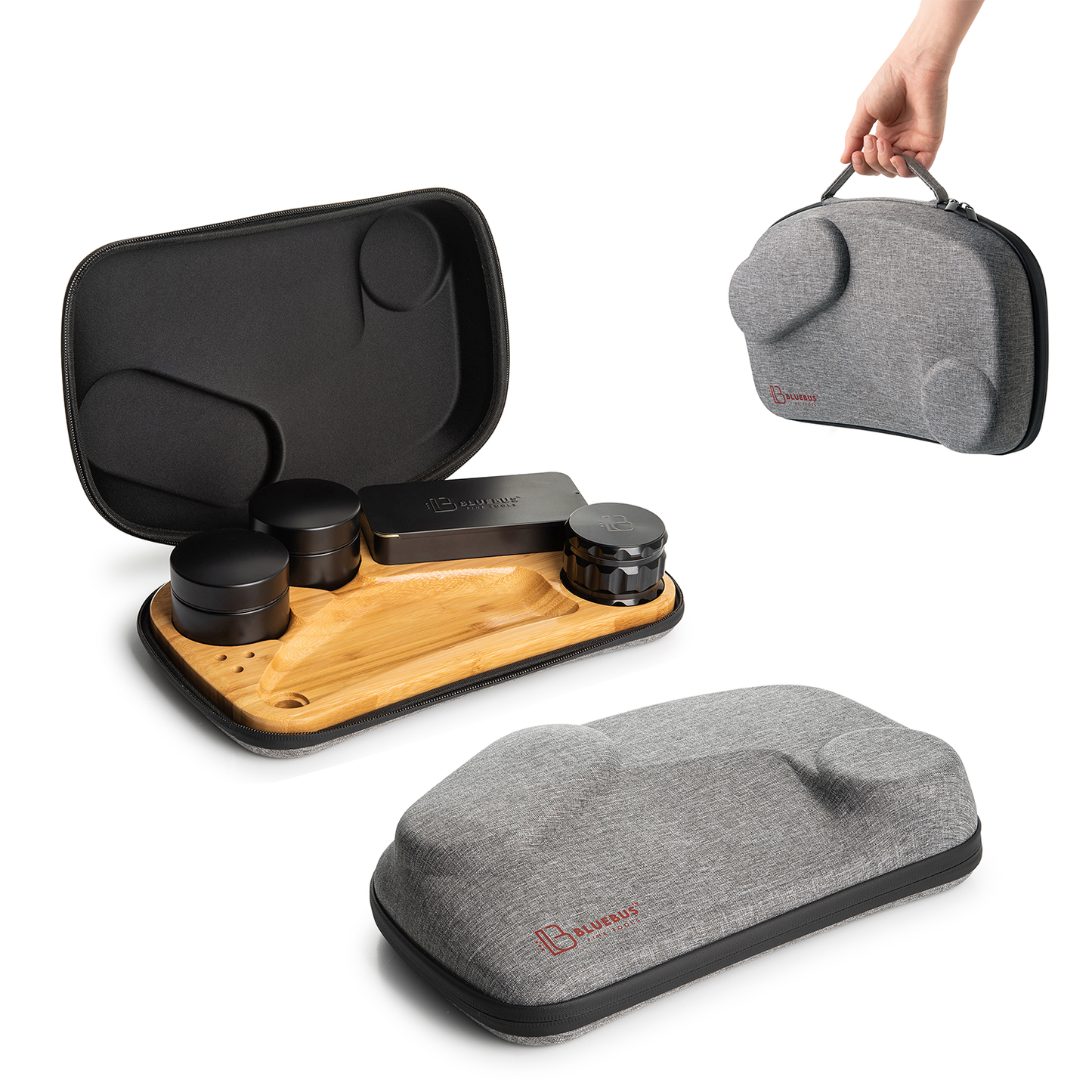 BLAZE Wooden Stash Rolling Tray Bundle With or Without Light
