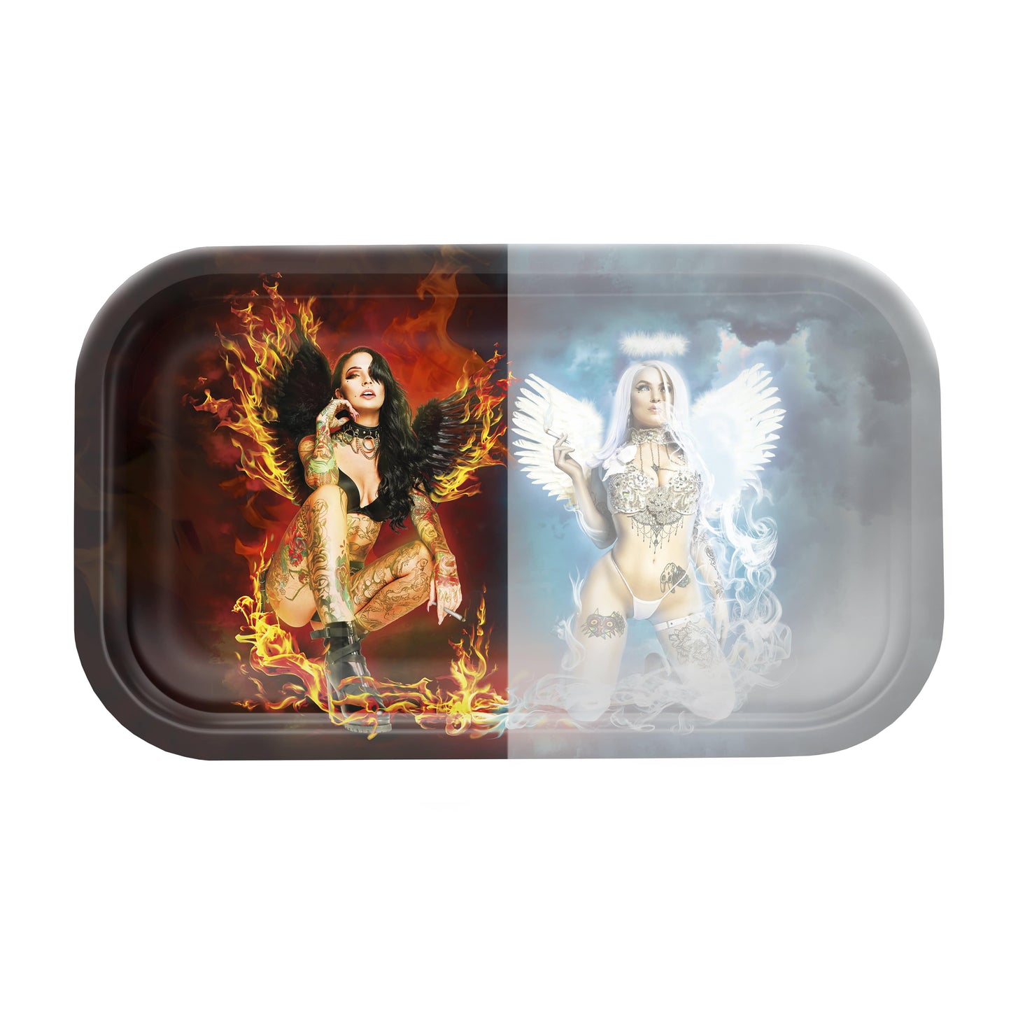 Devil vs Angel Hybrid Rollin' Tray 2 Size Options