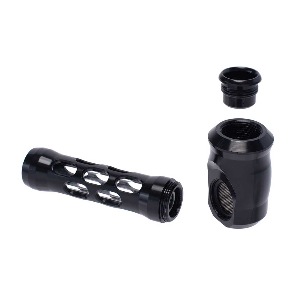 ALUMINUM GLASS PERFORATED HAND PIPE MULTIPLE COLORS