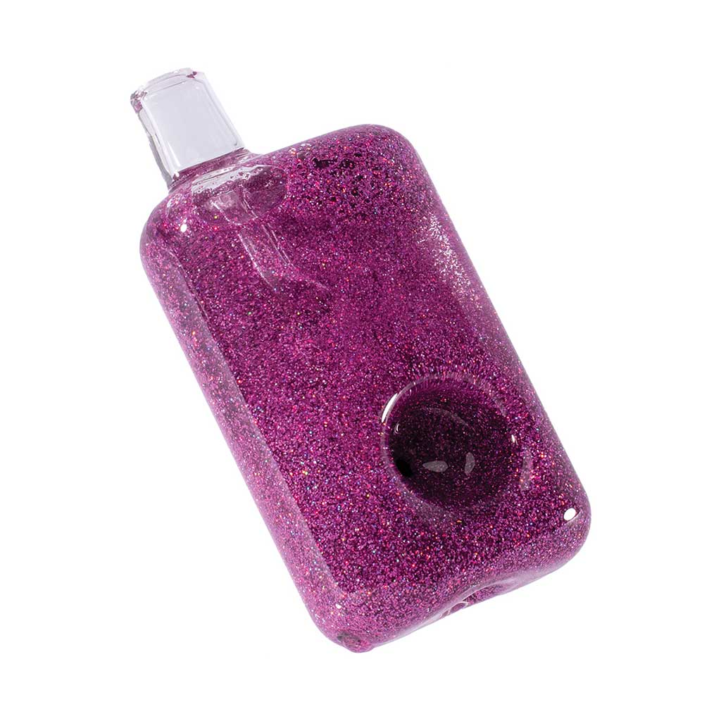 LIQUID GLITTER FREEZE SQUARE HAND PIPE MULTIPLE COLORS