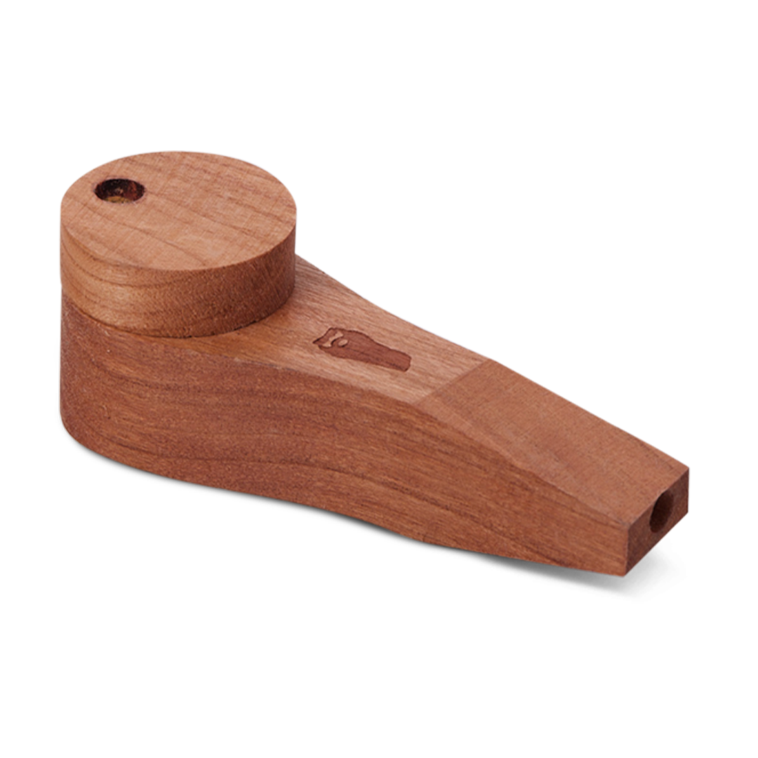 Bearded Circle Wood Pipe with Lid 4 Different Wood Options