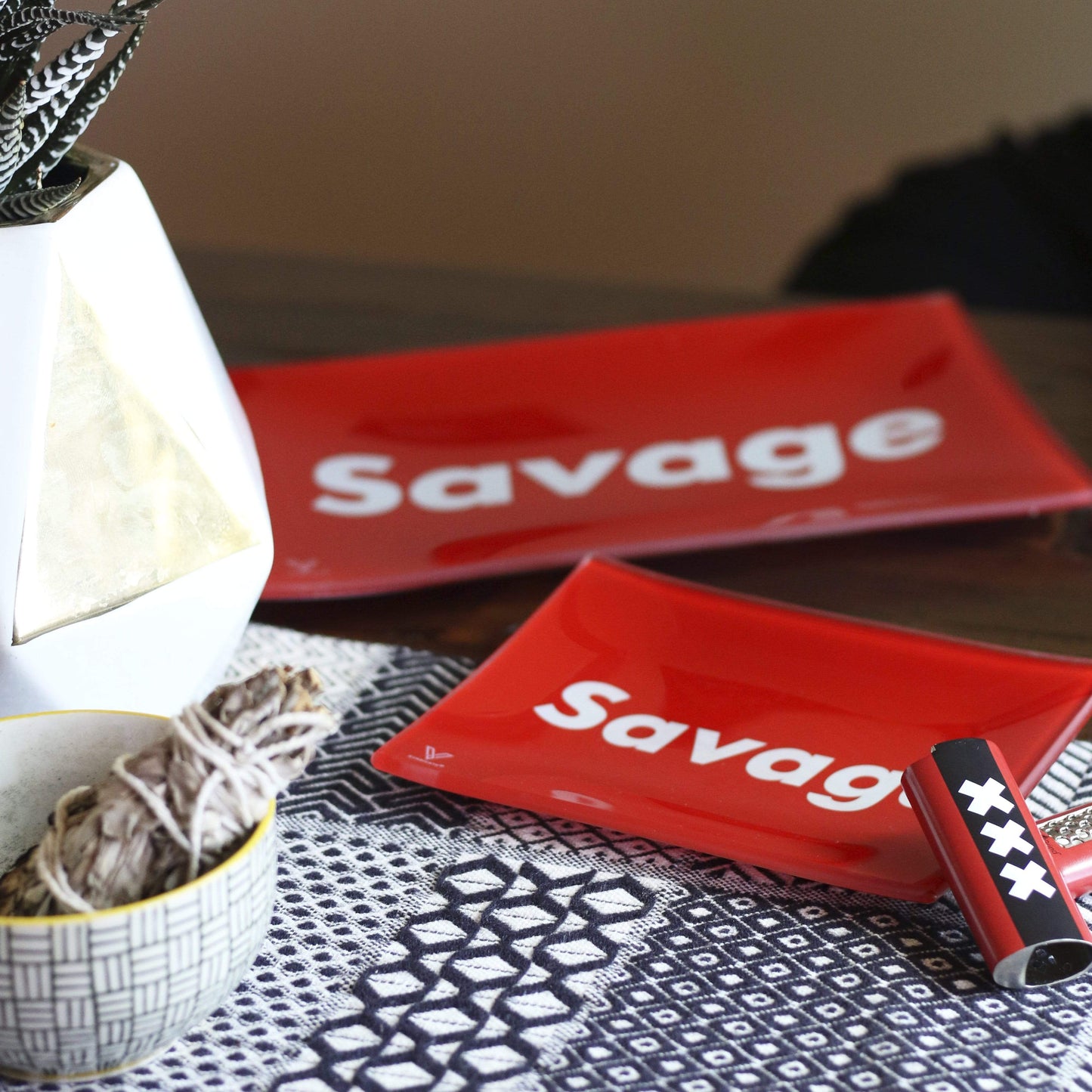 Savage Glass Rollin' Tray 2 Size Options