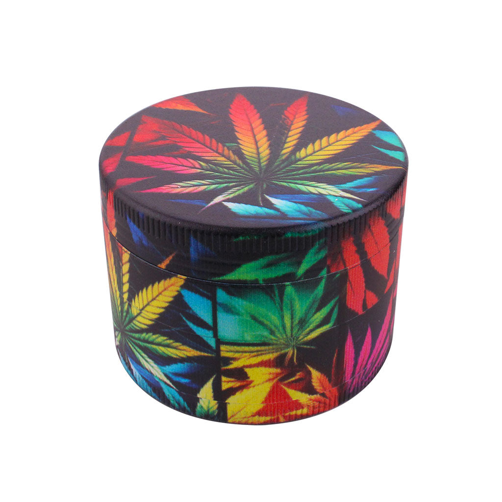 Splash Artwork Herbal Leaf 4-Piece Grinder - 6 Different Styles