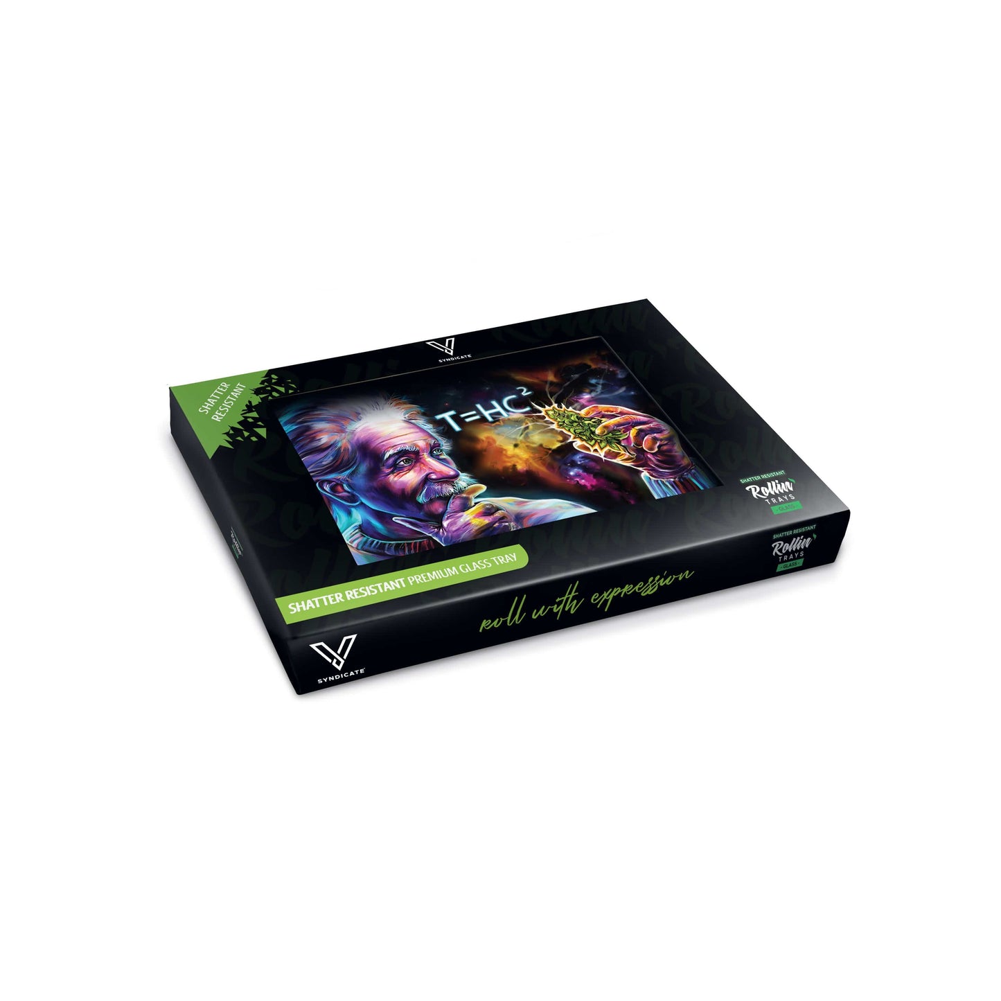 T=HC2 Black Hole Glass Rollin' Tray 2 Size Options