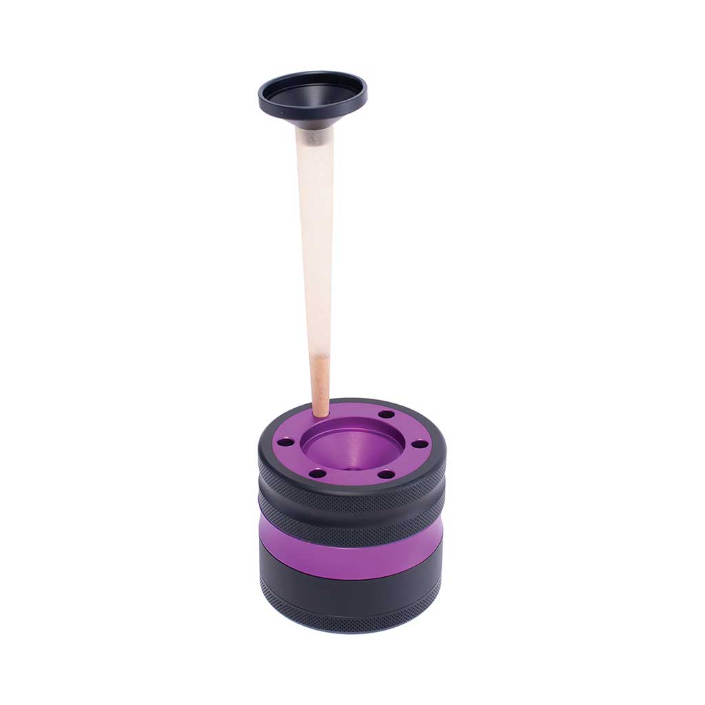 ALUMINIUM GRINDER W/ CONE HOLDER & FUNNEL MULTIPLE COLORS