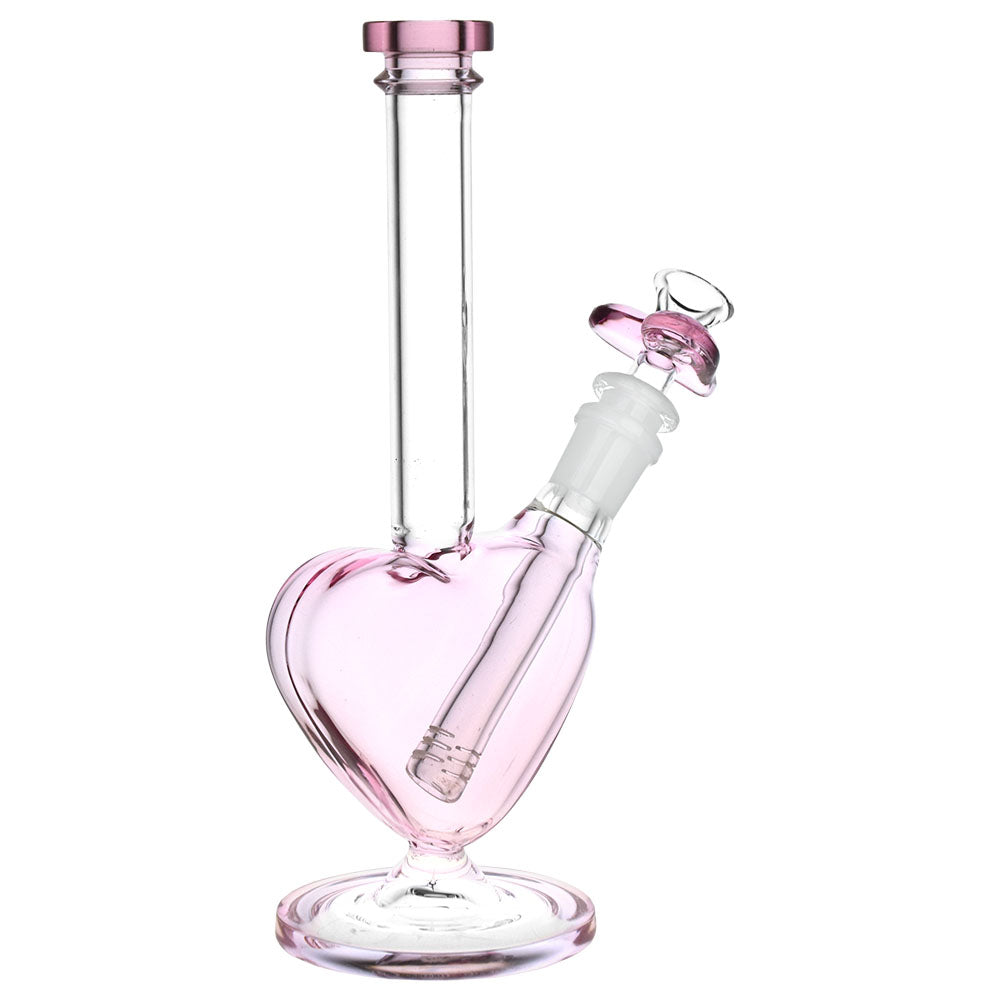 The Heart Grows Fonder Glass Water Pipe - 9.25" / 14mm F
