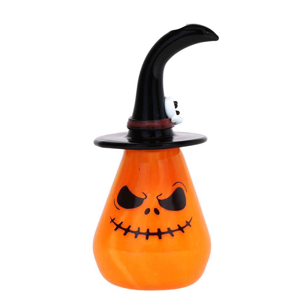 Behold The Pumpkin Witch Glass Hand Pipe - 3.75"