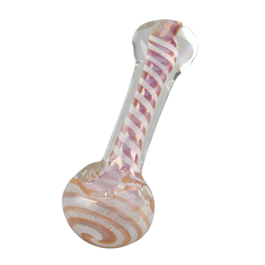 Glow In The Dark Swirl Hand Pipe - 4.5"